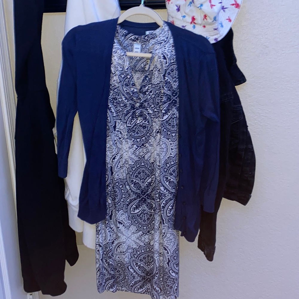 It’s a good work dress with a cardigan